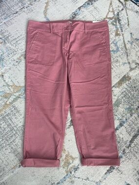 LOFT OUTLET Rose Pink Cuffed Cotton Blend Modern Chinos